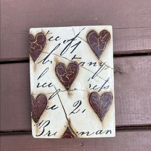 Sid Dickens “Red Hearts With Script” (T-01) Tile